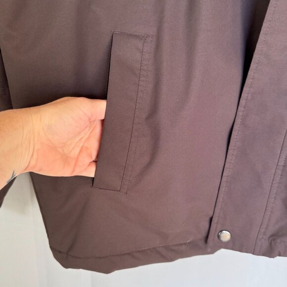 Vintage 90s Perry Ellis Portfolio Brown Double Collar Insulated  Coat Size XXL - Picture 5 of 16